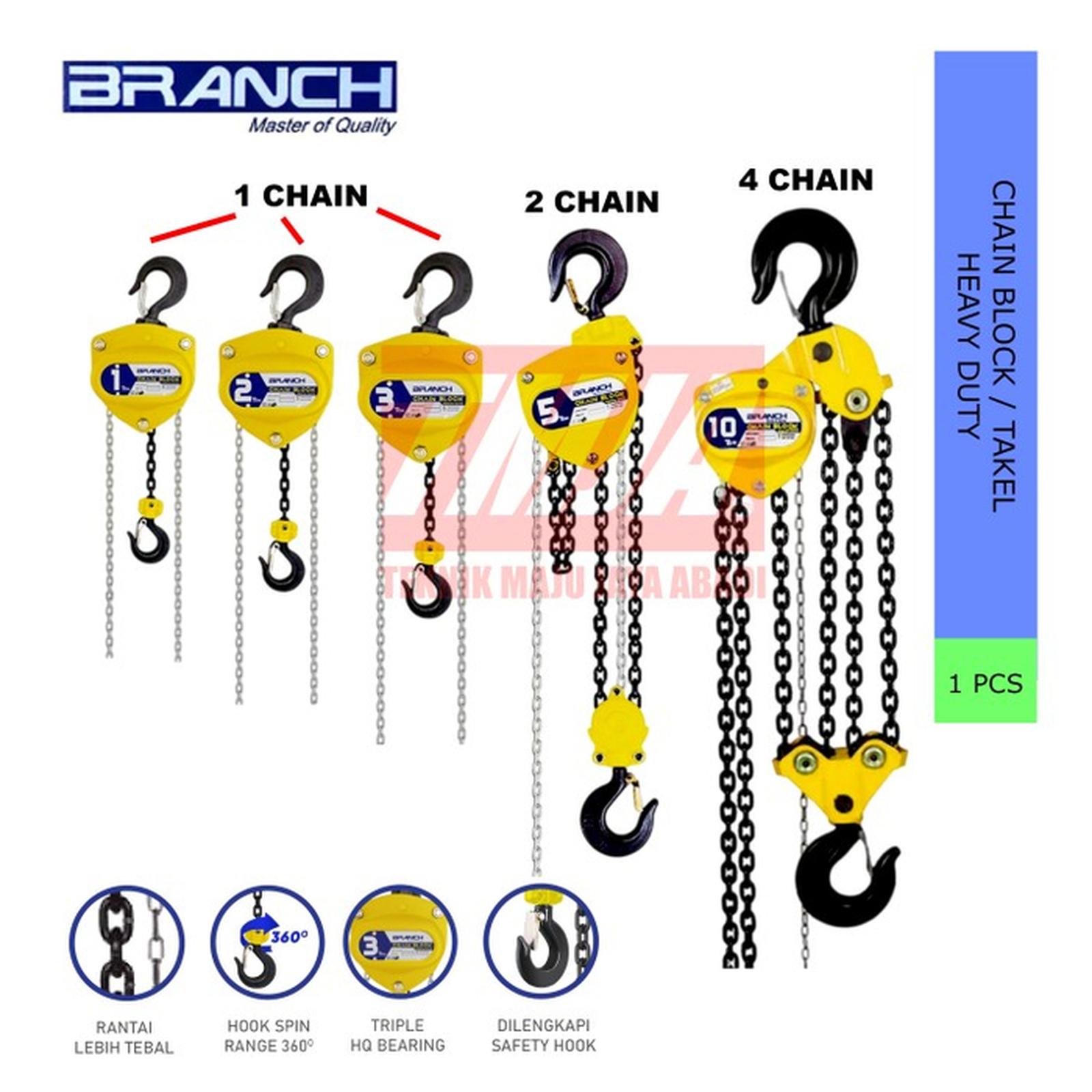 Branch Chain Block / Takel Heavy Duty 5-10 Ton (5-10 Meter)