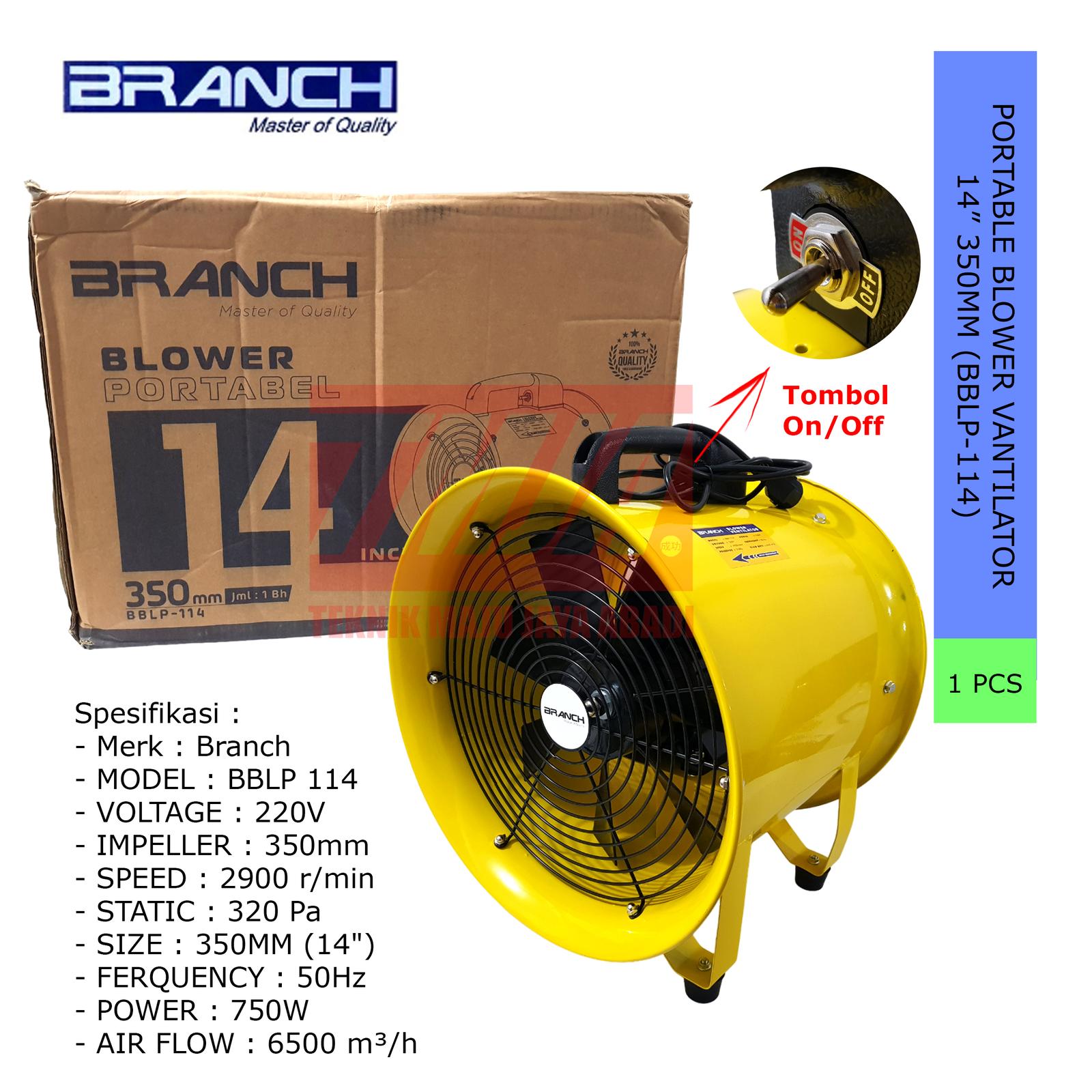 Branch Portable Ventilator Fan / Kipas Blower 14" (BBLP-114)