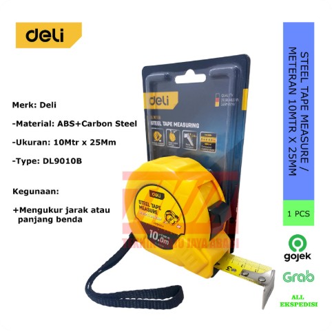 Deli Steel Tape Measure Meteran 10 Meter x 25mm DL9010B