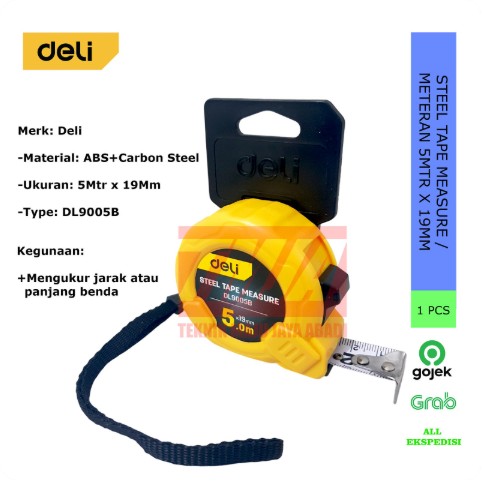 Deli Steel Tape Measure Meteran 5 Meter x 19mm DL9005B