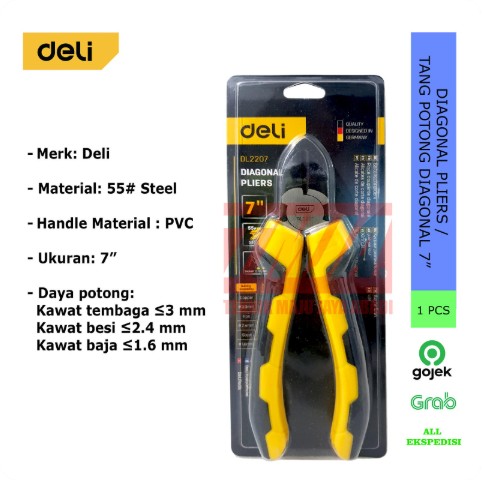 Deli Diagonal Pliers Tang Potong Diagonal 7 Inch DL2207