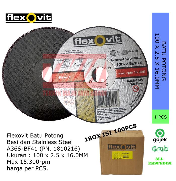 Flexovit Batu Potong 100 x 2.5 x 16 (4" x 2.5 x 16)